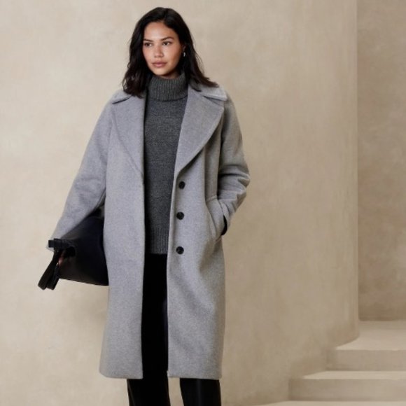 FAUX ALPACA COAT (NWT) XS Banana Republic - Picture 3 of 11